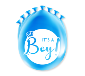 Paper Dreams It's a Boy ballonnen blauw 30cm | 8 stuks Paper Dreams It's a Boy ballonnen blauw 30cm | 8 stuks