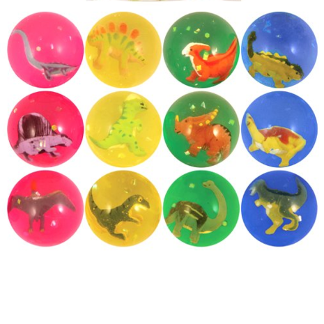 Henbrandt Balle rebondissante dinosaure XL 43 mm | 12 pièces