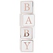 Hootyballoo Blocs de lettres pour bébé, or rose | 4 pièces
