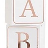 Hootyballoo Blocs de lettres pour bébé, or rose | 4 pièces Hootyballoo Blocs de lettres pour bébé, or rose | 4 pièces