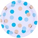 Pioneer Party Blue and gold polka dot plates 23cm | 8 pieces