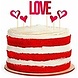 Folat Cake toppers LOVE and hearts | 5 pieces