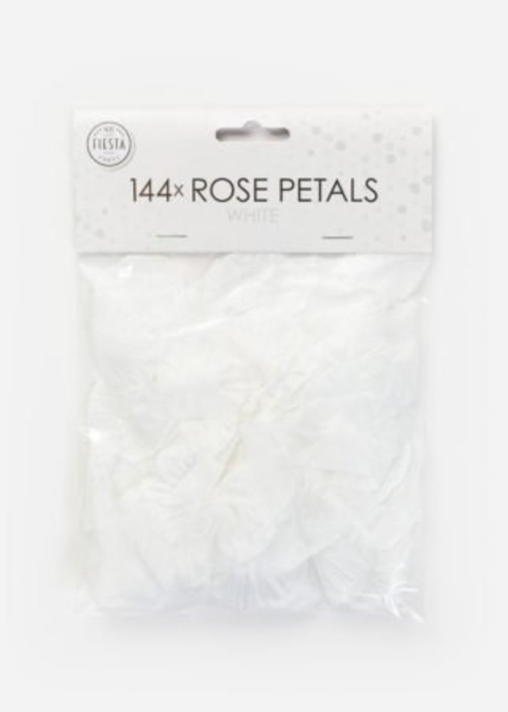 WeFiesta Luxuriöse weiße Rosenblätter | 144 Stück