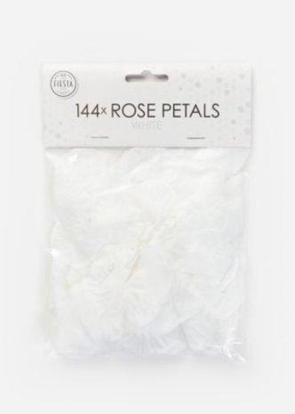 WeFiesta Pétales de roses blanches de luxe | 144 pièces