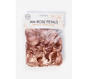 WeFiesta Pétales de rose en or rose de luxe | 144 pièces