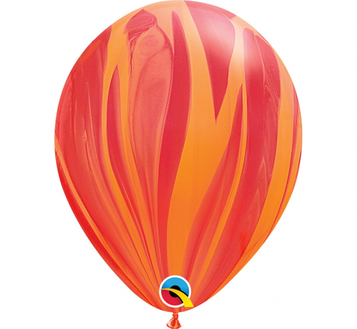 Qualatex Roter Marmorballon 28 cm | 5 Stück