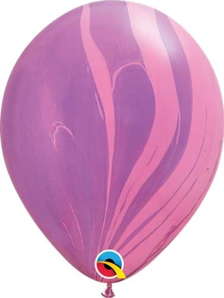 Qualatex Pink marble balloon 28cm | 25 pieces