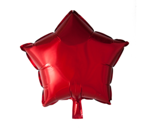 Balloonzone Ballon à l'hélium étoile rouge métallisée | 43 cm