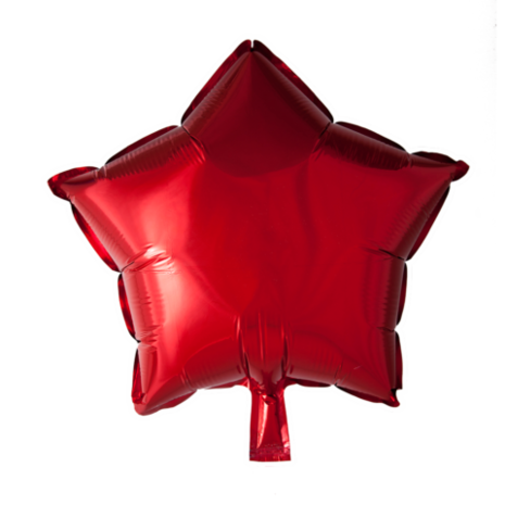 Balloonzone Heliumballon roter Stern Metallic | 43 cm