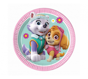 Procos Party Paw Patrol Skye en Everest Borden 20cm | 8 stuks Procos Party Paw Patrol Skye en Everest Borden 20cm | 8 stuks