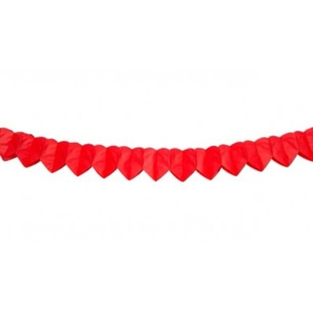 WeFiesta 2 rote Papierherzgirlanden | 250 cm