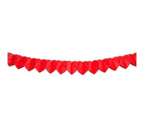 WeFiesta Rode slingers hartjes papier 2 stuks | 250cm WeFiesta Rode slingers hartjes papier 2 stuks | 250cm