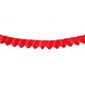 WeFiesta Guirlande de cœurs en papier rouge (2 pièces) | 250 cm