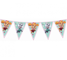 Procos Party Paw Patrol Skye und Everest Flaggengirlande, 2,3 Meter | pro Stück