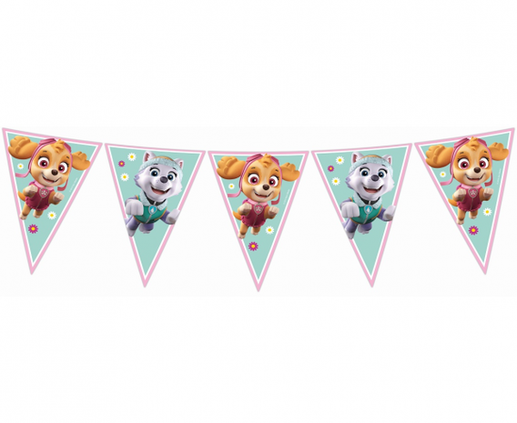 Procos Party Paw Patrol Skye and Everest Flag Garland 2.3 meters | per piece