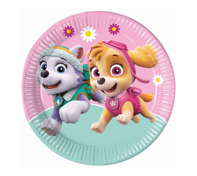 Procos Party Paw Patrol Skye und Everest Teller 23 cm | 8 Stück