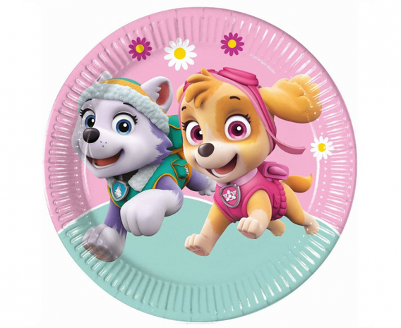 Procos Party Paw Patrol Skye and Everest Plates 23cm | 8 pieces