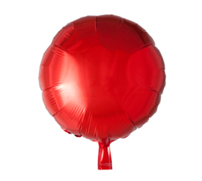 WeFiesta Round red metallic helium balloon | 43 cm