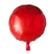 WeFiesta Ballon rond rouge métallisé gonflé à l'hélium | 43 cm