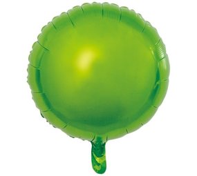WeFiesta Runder, limettengrüner Metallic-Heliumballon | 43 cm