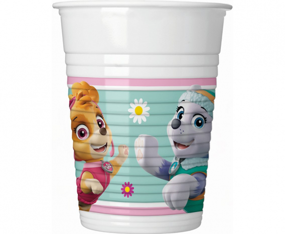 Procos Party Paw Patrol Skye en Everest Bekers 200ml | 8 stuks Procos Party Paw Patrol Skye en Everest Bekers 200ml | 8 stuks