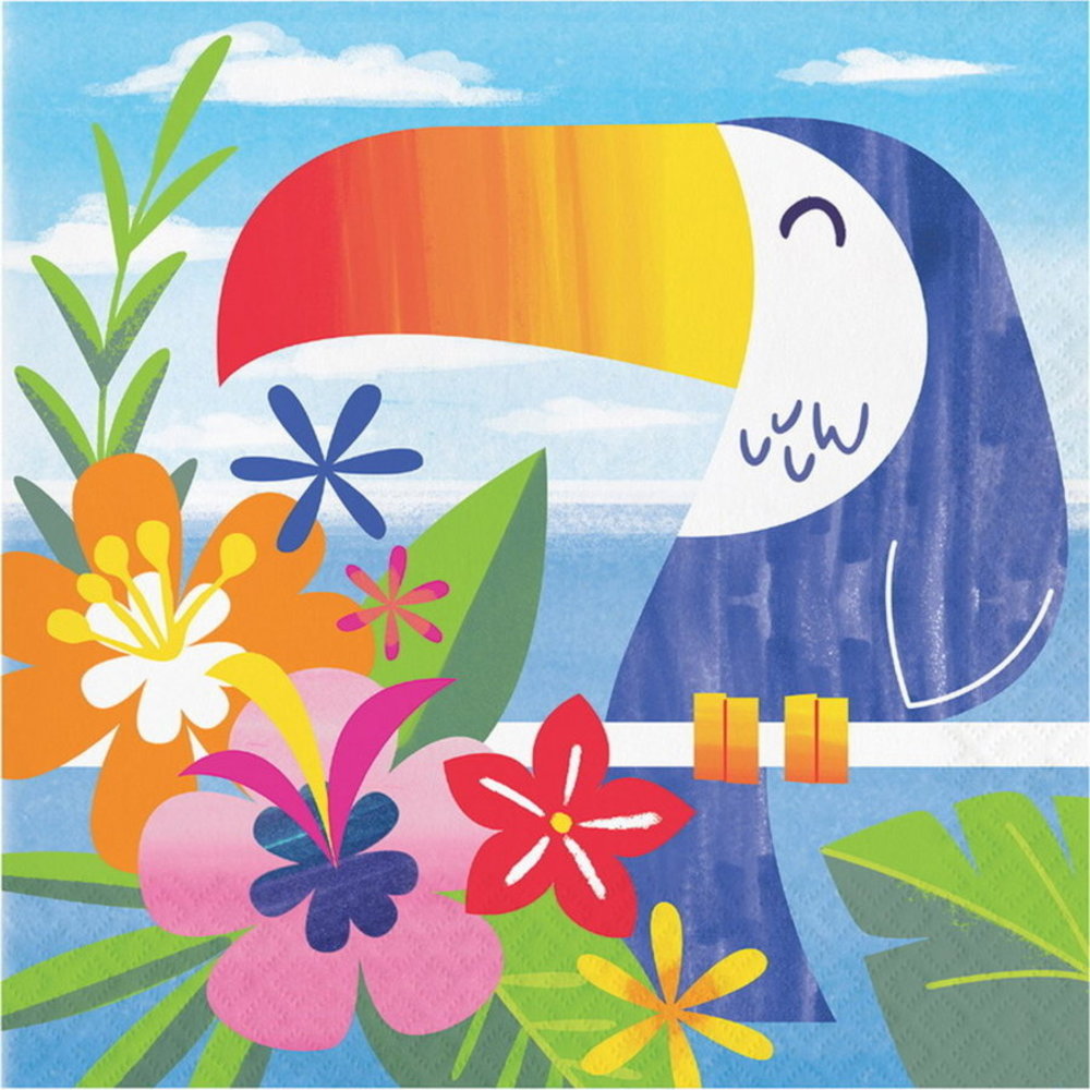 Creative Converting Toucan Napkins 33x33cm | 16 pieces