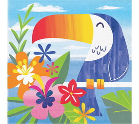Creative Converting Serviettes Toucan 33x33cm | 16 pièces