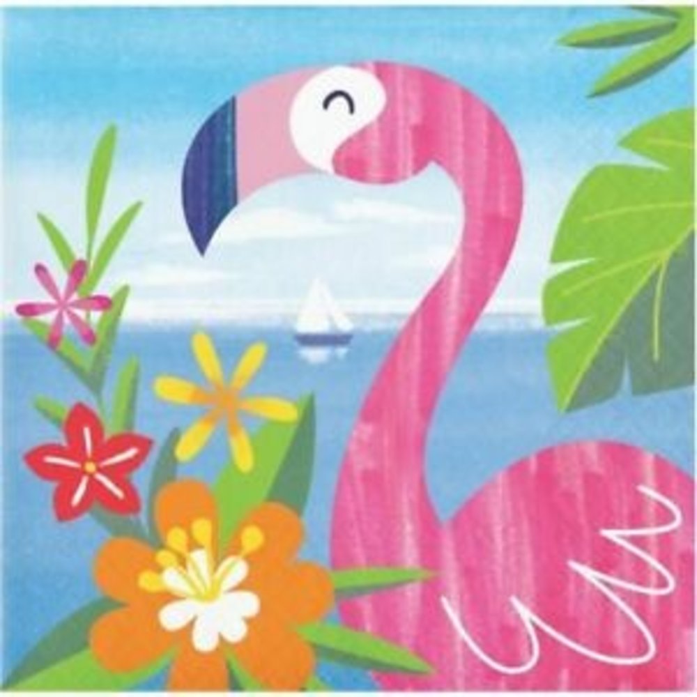 Creative Converting Flamingo Napkins 24x24cm | 16 pieces
