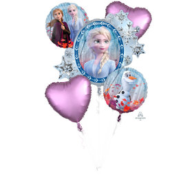 Anagram Frozen Folie ballon boeket | 5 stuks Anagram Frozen Folie ballon boeket | 5 stuks