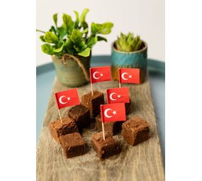 WeFiesta Turkish flag Turkey skewers | 50 pieces
