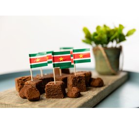 WeFiesta Prikkers Surinaamse vlag Suriname | 50 stuks WeFiesta Prikkers Surinaamse vlag Suriname | 50 stuks