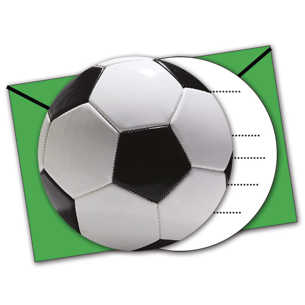 Procos Party Invitations de football | 6 pièces