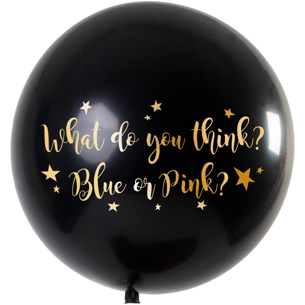 Folat Ballon fille métallisé pour révélation du sexe, 90 cm | à l'unité