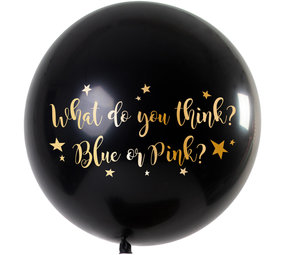 Folat Ballon fille métallisé pour révélation du sexe, 90 cm | à l'unité