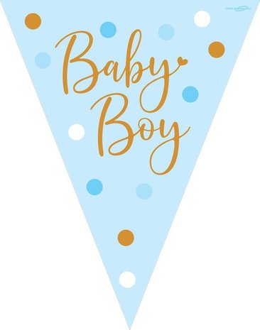 Oaktree Baby Boy! polka dot bunting | 3.90cm