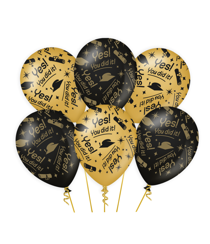 Paper Dreams Abschlussballons – Juhu, du hast es geschafft! 30 cm | 6 Stück