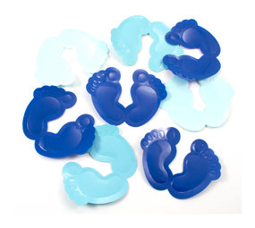 Folat Confettis de table XL pieds bleus | 14 grammes