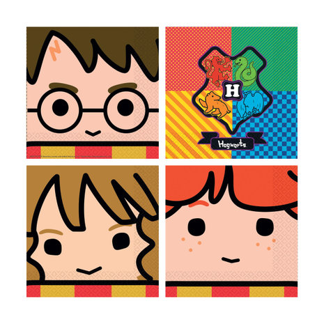 Amscan Serviettes de table Harry Potter 33x33cm | 16 pièces