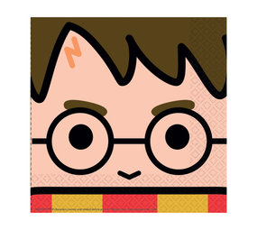 Amscan Harry Potter cartoon servetten 33x33cm | 16 stuks Amscan Harry Potter cartoon servetten 33x33cm | 16 stuks