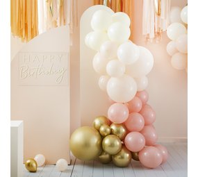 Ginger Ray Perzik en gouden ballon boog kit | per stuk Ginger Ray Perzik en gouden ballon boog kit | per stuk