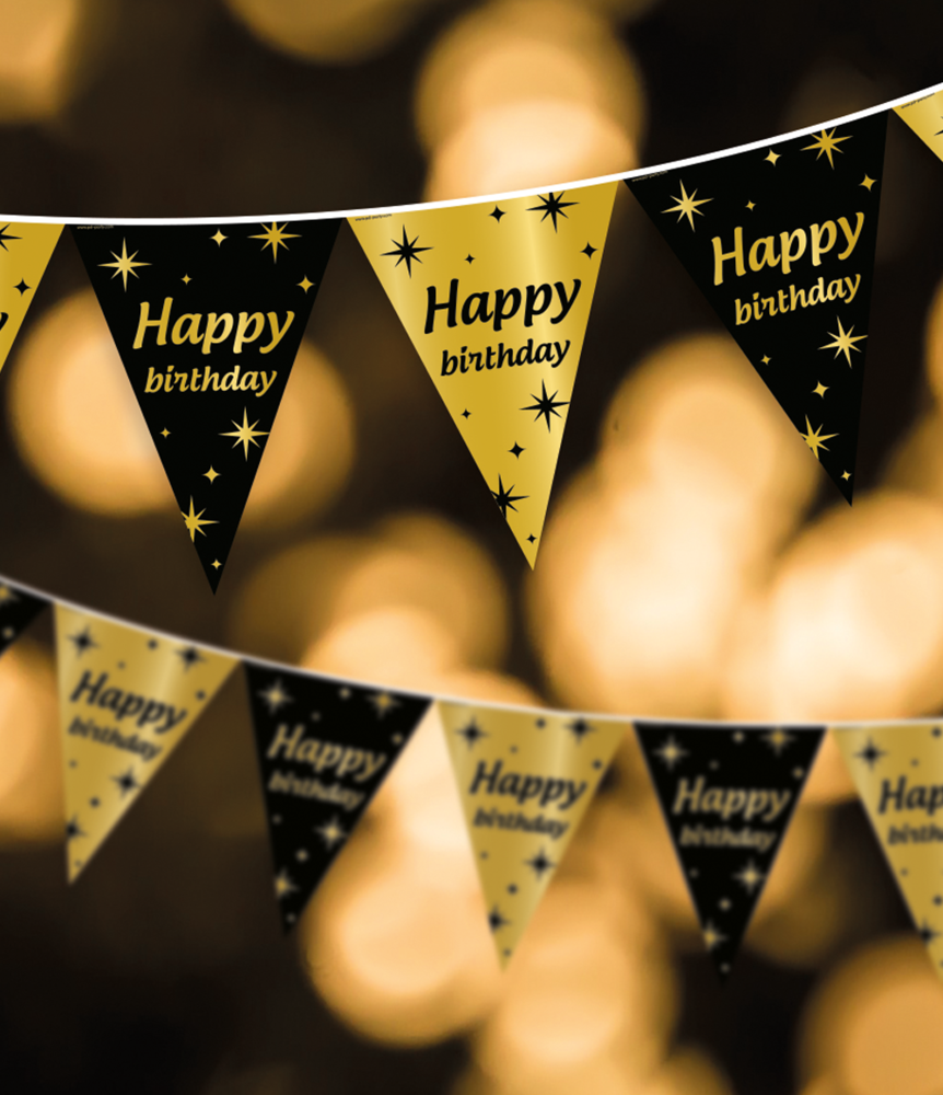Paper Dreams Guirlande de fanions élégante « Joyeux anniversaire » | 10 mètres