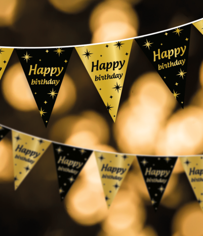 Paper Dreams Guirlande de fanions élégante « Joyeux anniversaire » | 10 mètres