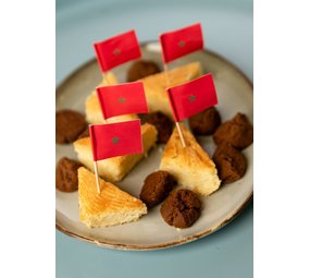 WeFiesta Brochettes drapeau marocain | Maroc | 50 pièces