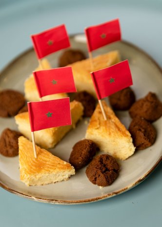 WeFiesta Brochettes drapeau marocain | Maroc | 50 pièces