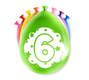 Paper Dreams Ballons pour fête d'anniversaire 6 ans, 30 cm | 8 pièces