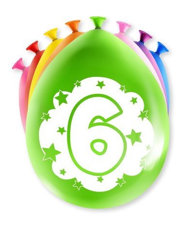Paper Dreams 6 Years Party Balloons 30cm | 8 pieces