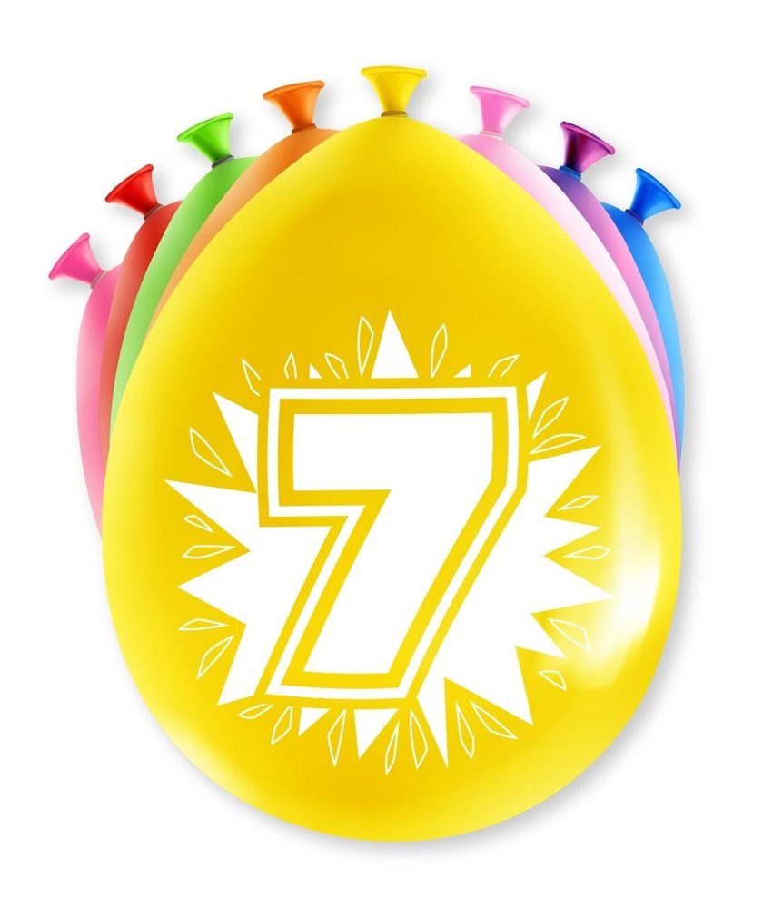 Paper Dreams Ballonnen 7 jaar Party 30cm | 8 stuks