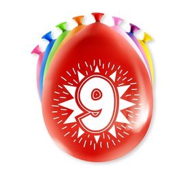 Paper Dreams Ballons pour fête d'anniversaire de 9 ans, 30 cm | 8 pièces