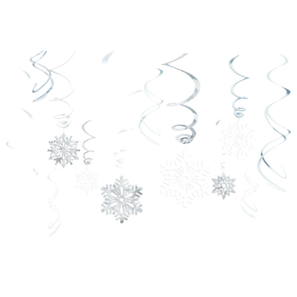 Amscan Swirls snowflakes | 12 pieces