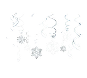 Amscan Swirls snowflakes | 12 pieces
